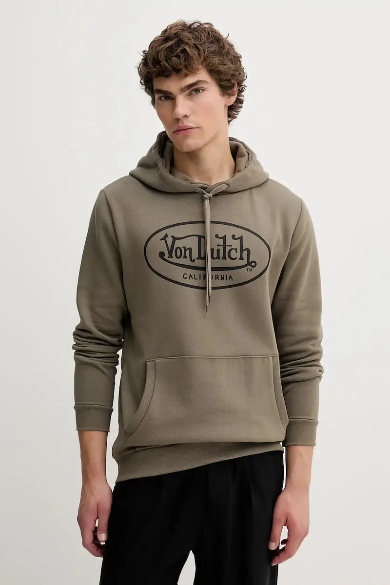 felpa uomo colore verde con cappuccio VD.1.SWZ.BRAND