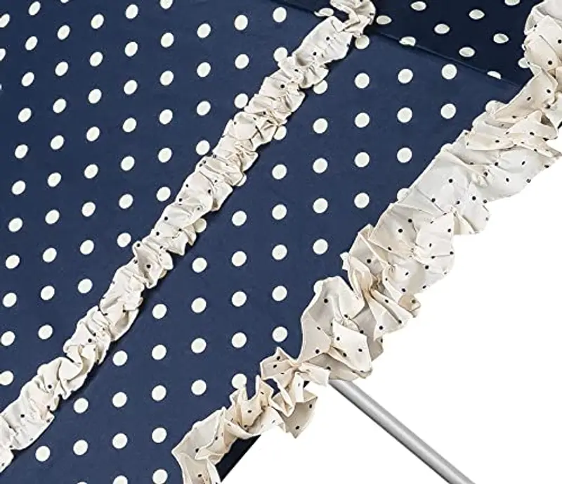 VON LILIENFELD® Ombrello Parasole Sposa Apertura Automatica Antivento Donna Mary blu con punti miniatura 2