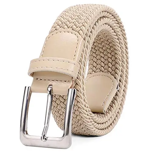 VONMELLI Cintura Elastica Uomo Intrecciata Cintura Uomo in Tessuto Cintura Elasticizzata Regolabile per Uomo e Donna