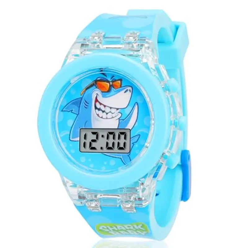 Vspek Shark Cartoon Watch for Boys Orologio elettronicamente per Bambini, Orologio da Polso per Ragazzi, Polso squali,