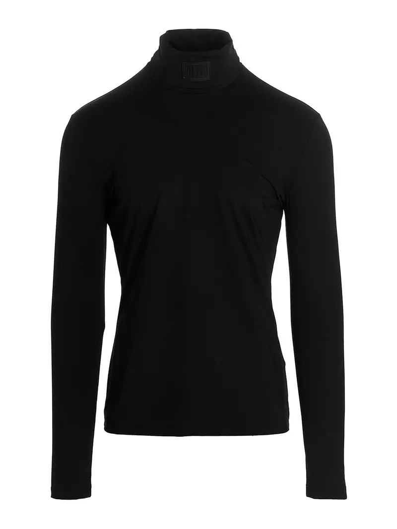 Maglia logata in lycra Nero