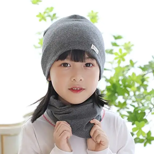 VUCDXOP Beanie Cappello Loop Sciarpa Set Ragazzi Ragazze Beanie Hats + Tube Sciarpa Set di 2, Autunno Inverno Morbido miniatura 3
