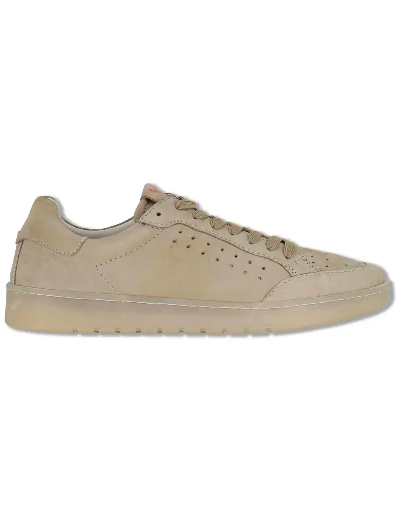 Sneakers in pelle bianca taupe Uomo MS600R37 500125
