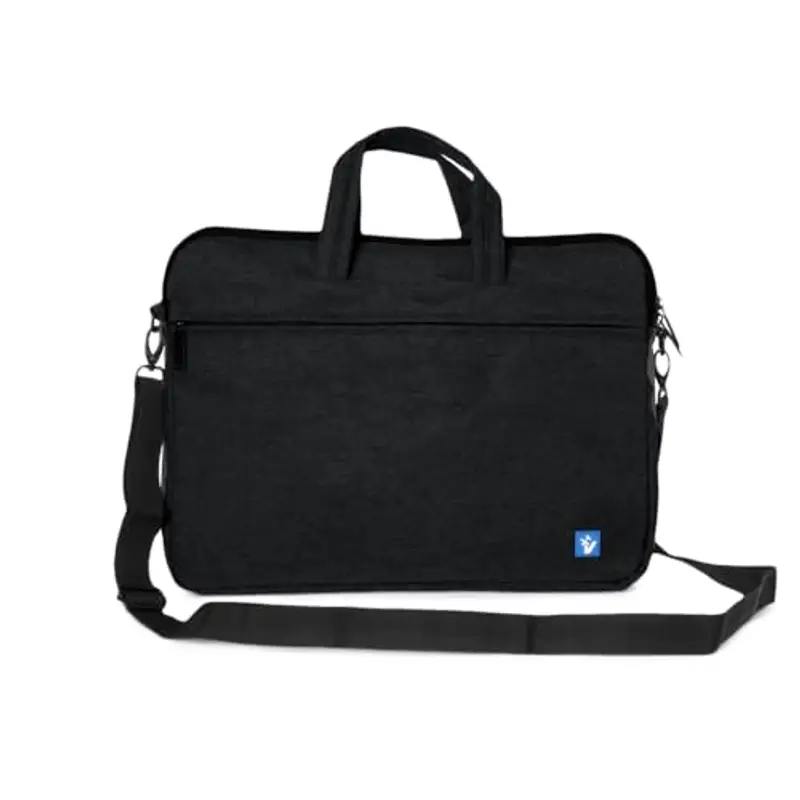 VulTech Borsa Tracolla Laptop 15-15, 6", Custodia PC Compatibile con MacBook Pro/Air, HP, Lenovo, Dell, Asus – Vano Imbottito, Tasca Frontale, Fascia per Trolley, Tracolla Rimovibile, Nero miniatura 2
