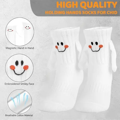 VURYAPI 3 paia di Coppia che si tiene per mano Calzini, calzini for coppia divertenti mano nella mano, Calzini per miniatura 2