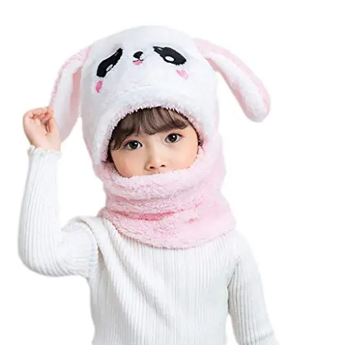 VVXXMO Bambini Inverno Fuzzy Peluche Passamontagna Cappello Del Fumetto Panda Coniglio Animale Spesso Antivento miniatura 2