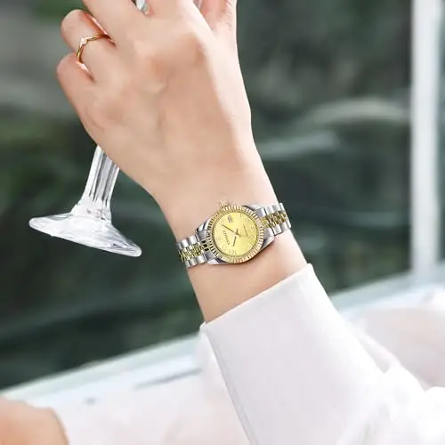 VXFAIZY Orologio da Donna Classico Facile da Leggere con Calendario Resistente All'acqua miniatura 2