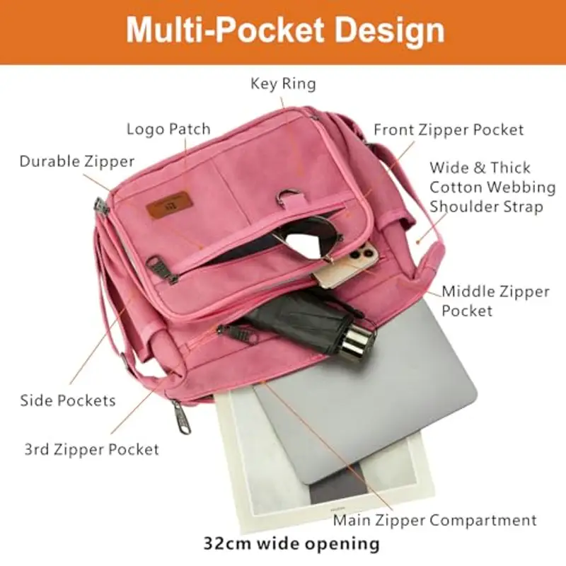 W&G traveler Borsa a tracolla Rosa 2149040 miniatura 3