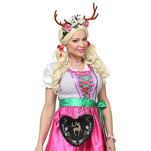 W WIDMANN MILANO Party Fashion 07793 - Borsetta con cuore bavarese ricamato, accessorio, carnevale, festa a tema miniatura 2