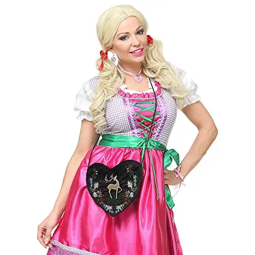 W WIDMANN MILANO Party Fashion 07793 - Borsetta con cuore bavarese ricamato, accessorio, carnevale, festa a tema miniatura 3