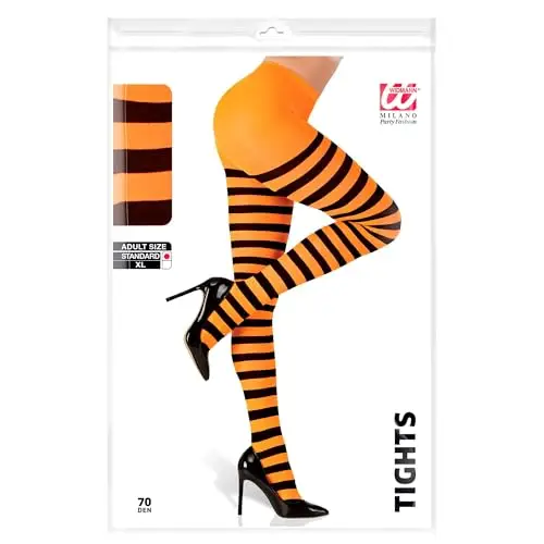 W WIDMANN MILANO Party Fashion - calzamaglia a righe, 70 DEN, carnevale, festa a tema miniatura 2