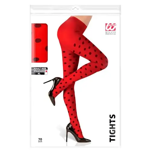 W WIDMANN MILANO Party Fashion - Collant, a righe o a pois, 70 DEN, Halloween, costumi di carnevale miniatura 2