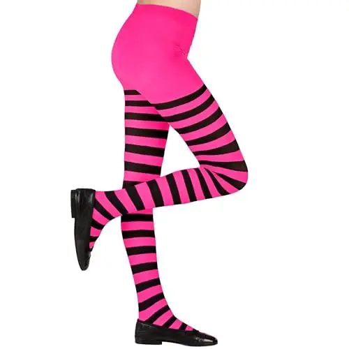 W WIDMANN MILANO Party Fashion - Collant a righe per bambini, accessori per costumi da strega, coccinella, ape, elfo miniatura 3