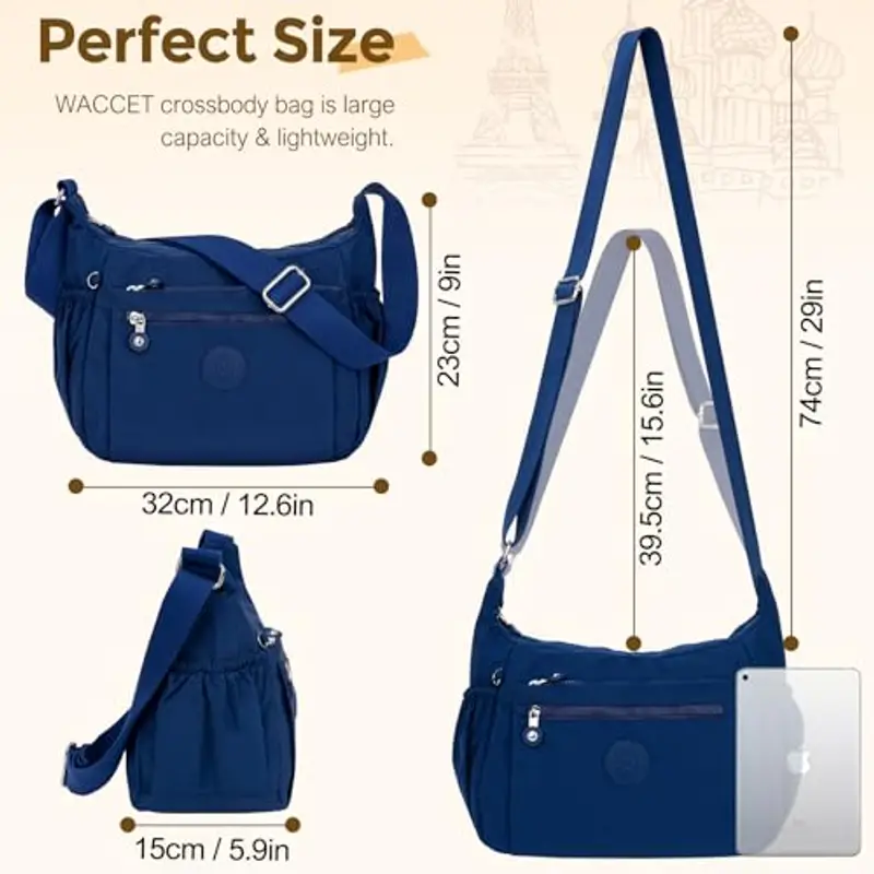 WACCET Borsa a tracolla Donna Blu 1607348 miniatura 2