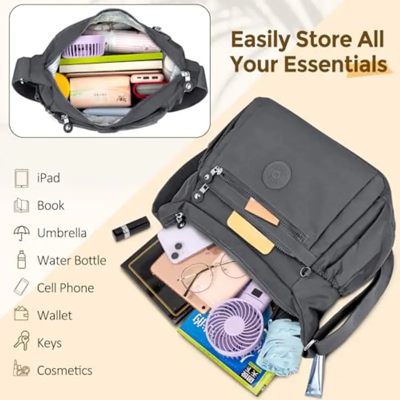 WACCET Borsa a tracolla Donna Grigio 1607350 miniatura 3