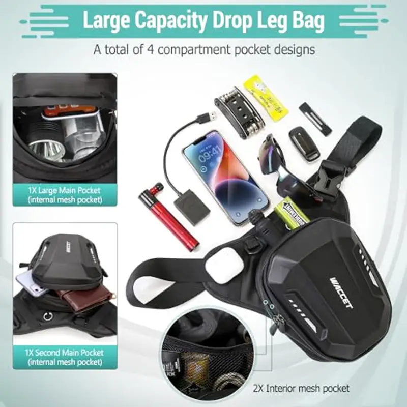 WACCET Marsupio Uomo Nero 786797 miniatura 3