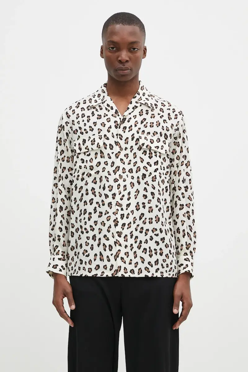 camicia Hawaiian Shirt S uomo colore beige 24FW-WMS-HI02