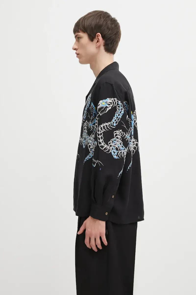 camicia Hawaiian uomo colore nero 25FW-WMS-HI04 miniatura 2