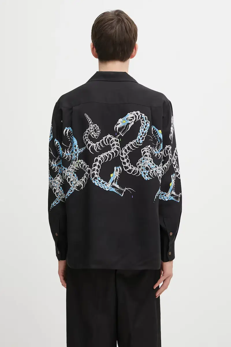 camicia Hawaiian uomo colore nero 25FW-WMS-HI04 miniatura 3