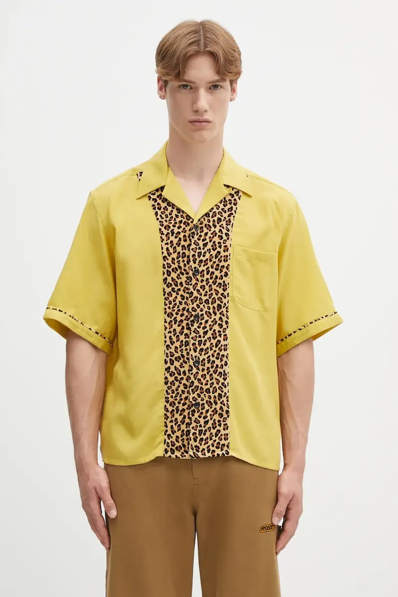 camicia switching uomo colore giallo 25SS-WMS-OC16