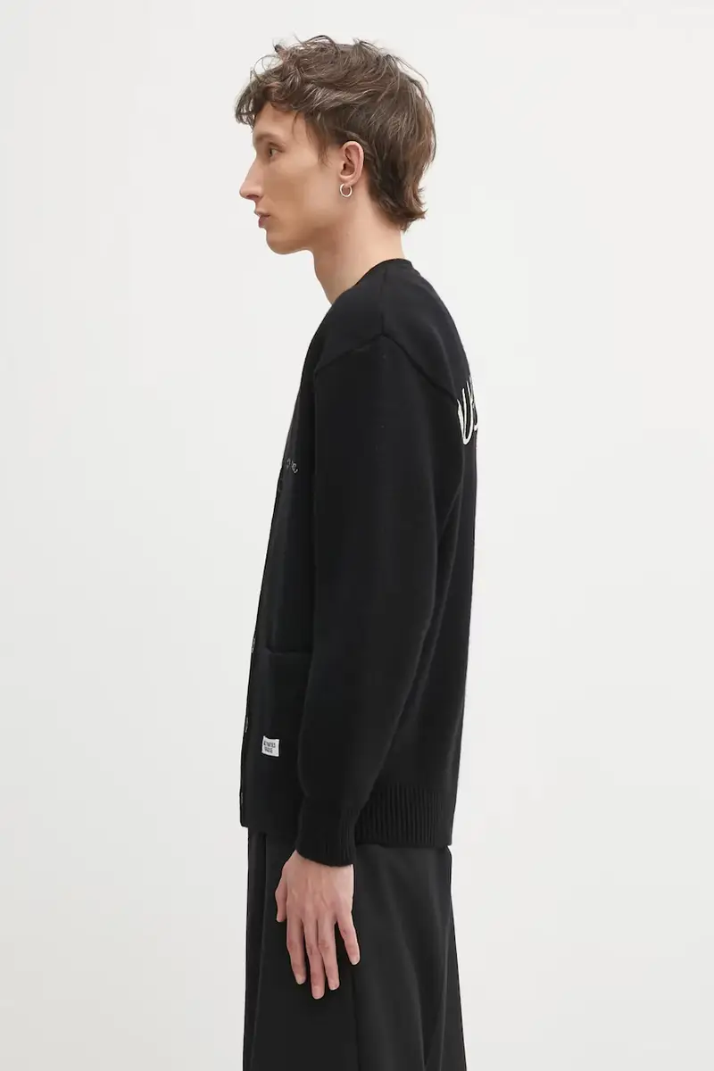 Wacko Maria Cardigan Uomo Nero 3798623 miniatura 2