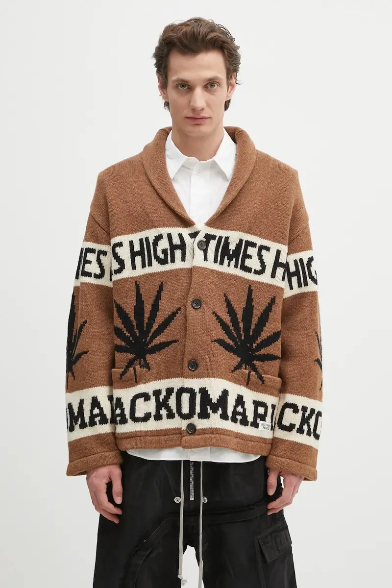 Wacko Maria Cardigan Uomo Marrone 2251314