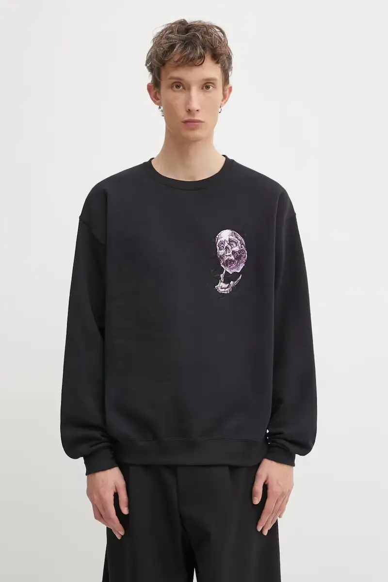 felpa 56 Tattoo Studio uomo colore nero con applicazione 56TS-WM-SS04 miniatura 3