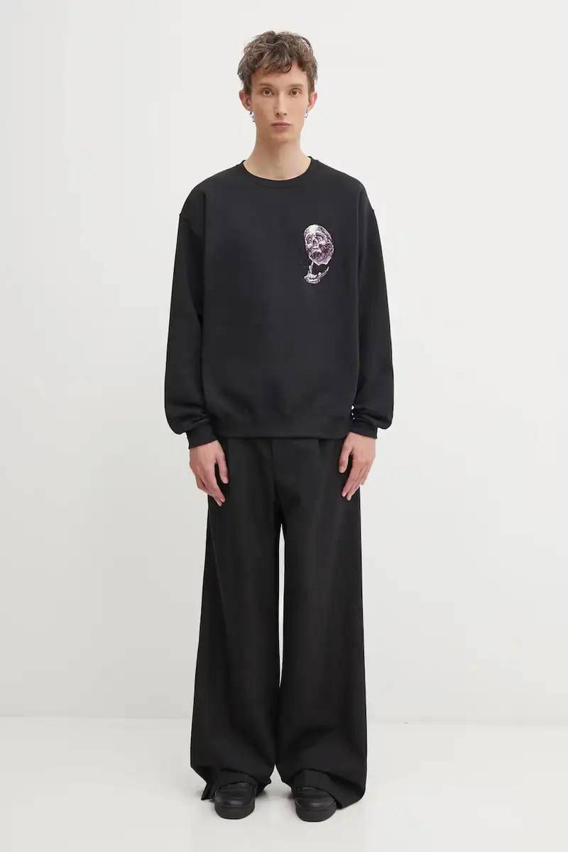 felpa 56 Tattoo Studio uomo colore nero con applicazione 56TS-WM-SS04 miniatura 5