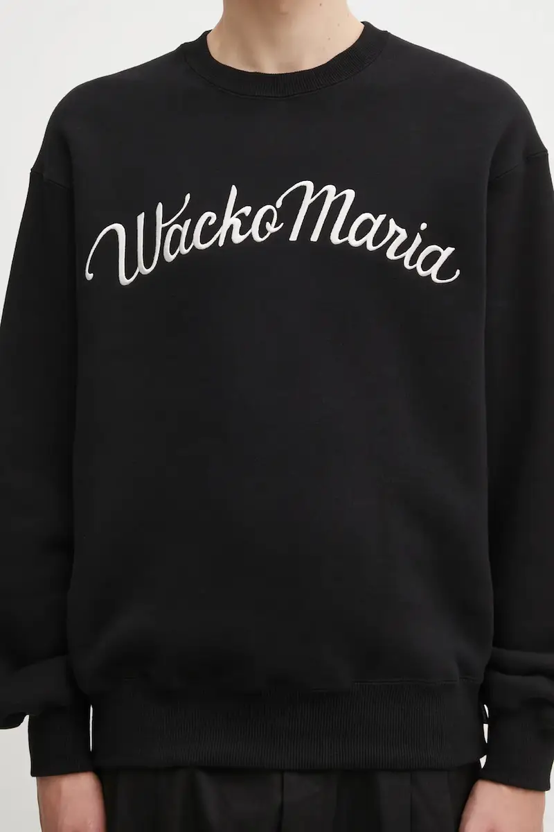 felpa in cotone uomo colore nero con applicazione 25FW-WMC-SS08 miniatura 4