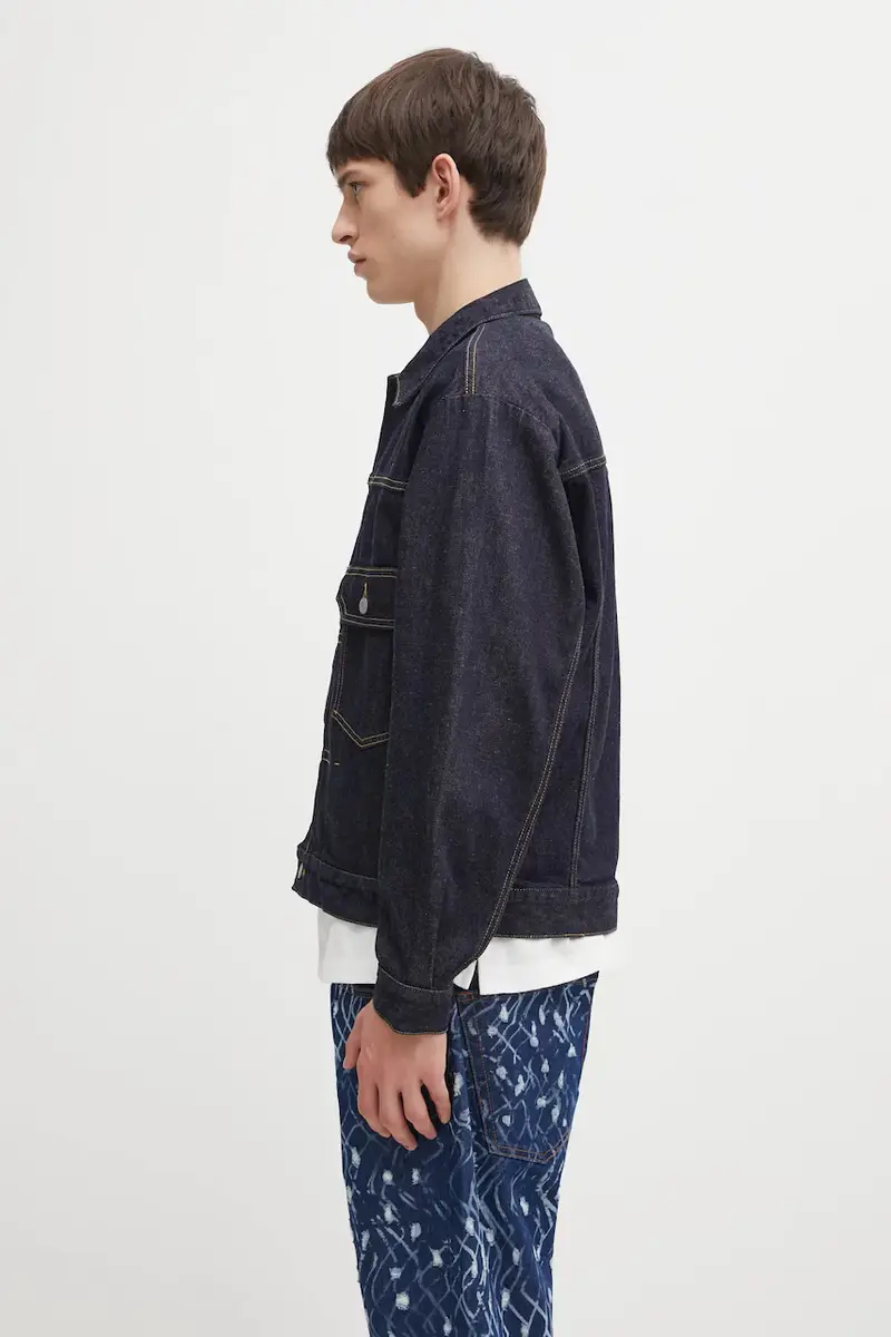 giacca di jeans Trucker Jacket colore blu 25FW-WMO-BL20 miniatura 2