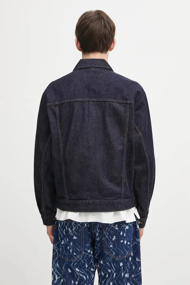 giacca di jeans Trucker Jacket colore blu 25FW-WMO-BL20 miniatura 3