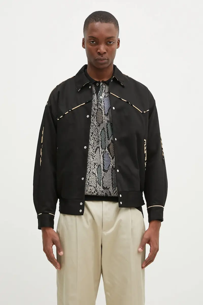 giacca in cotone Western Jacket colore nero 24FW-WMO-BL20