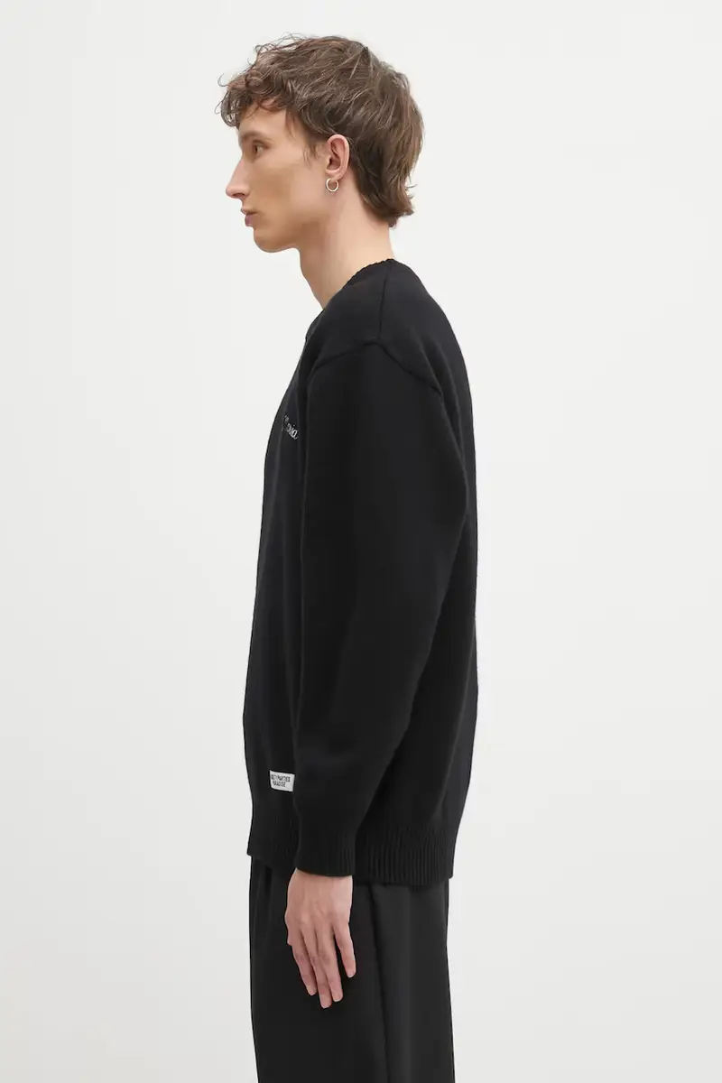 maglione in lana Classic Crew Neck uomo colore nero 25FW-WMK-KN12 miniatura 2