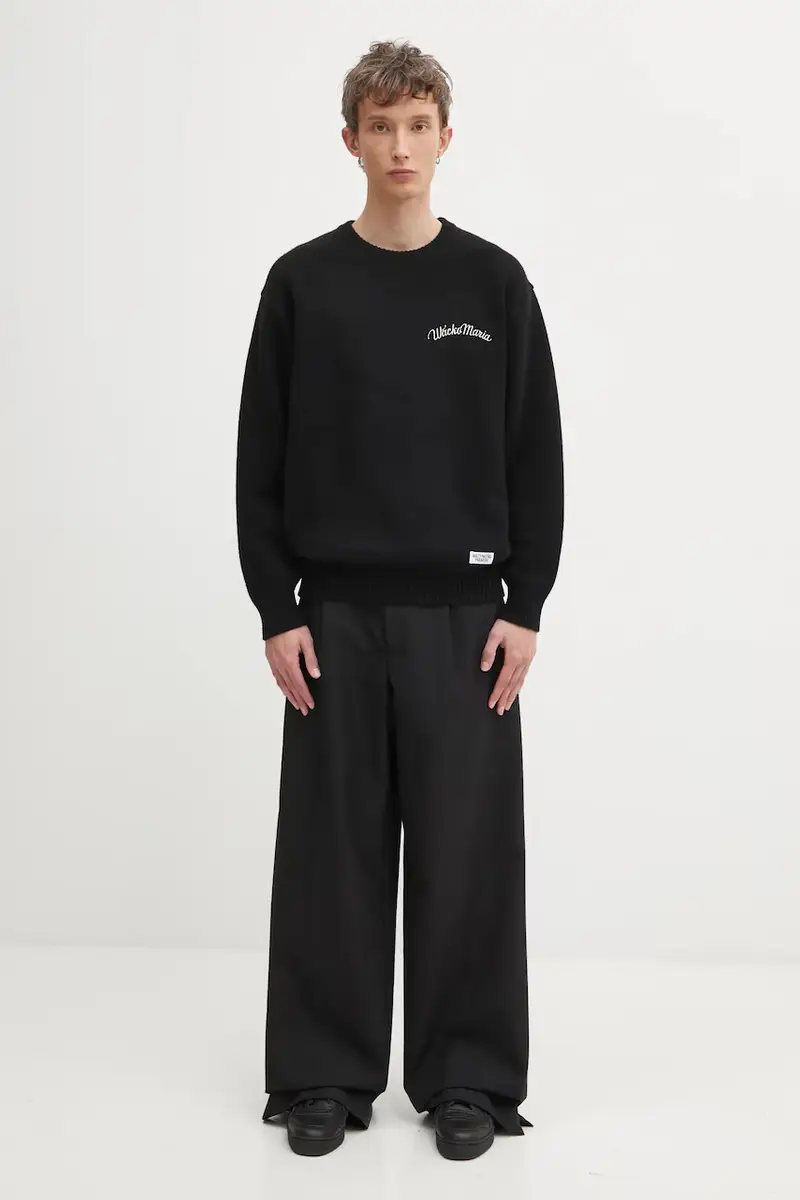 maglione in lana Classic Crew Neck uomo colore nero 25FW-WMK-KN12 miniatura 5