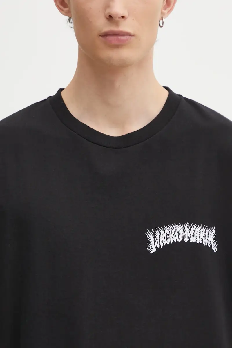 Wacko Maria T-shirt Uomo Nero 3798618 miniatura 4