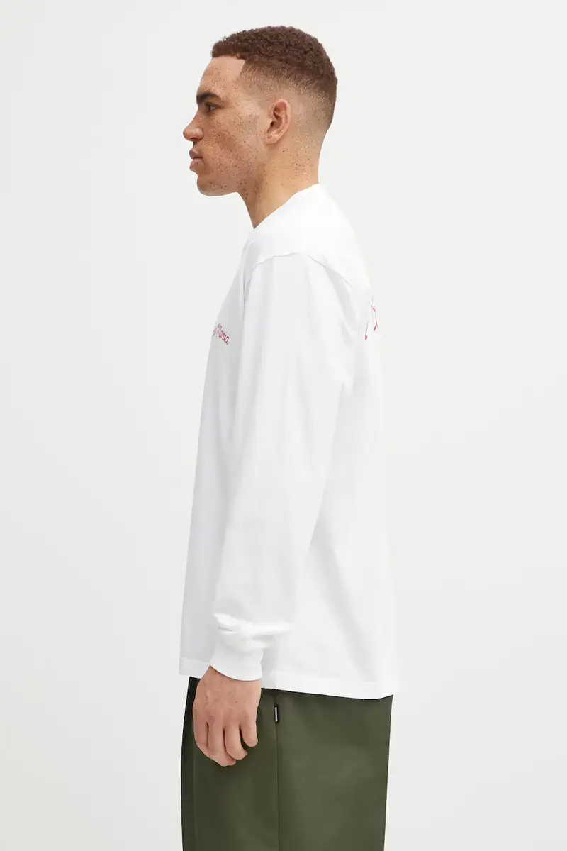 top a maniche lunghe in cotone colore bianco 25FW-WMT-LT05 miniatura 2