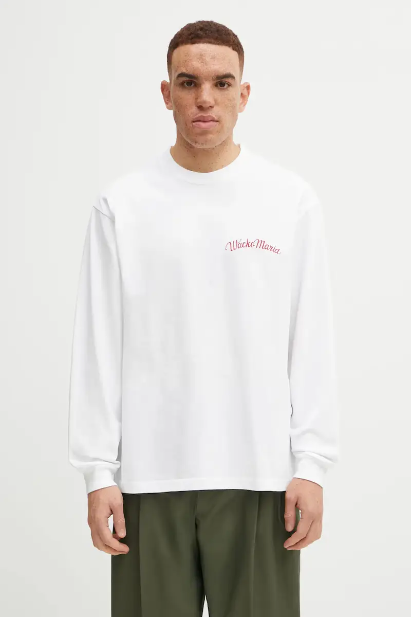 top a maniche lunghe in cotone colore bianco 25FW-WMT-LT05 miniatura 3