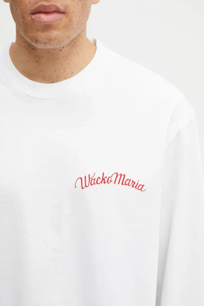 top a maniche lunghe in cotone colore bianco 25FW-WMT-LT05 miniatura 4