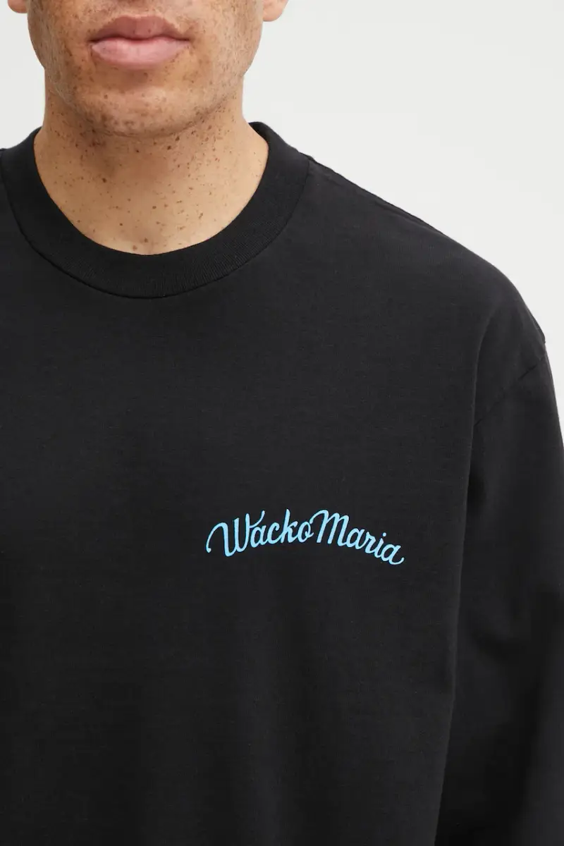 top a maniche lunghe in cotone colore nero 25FW-WMT-LT05 miniatura 4