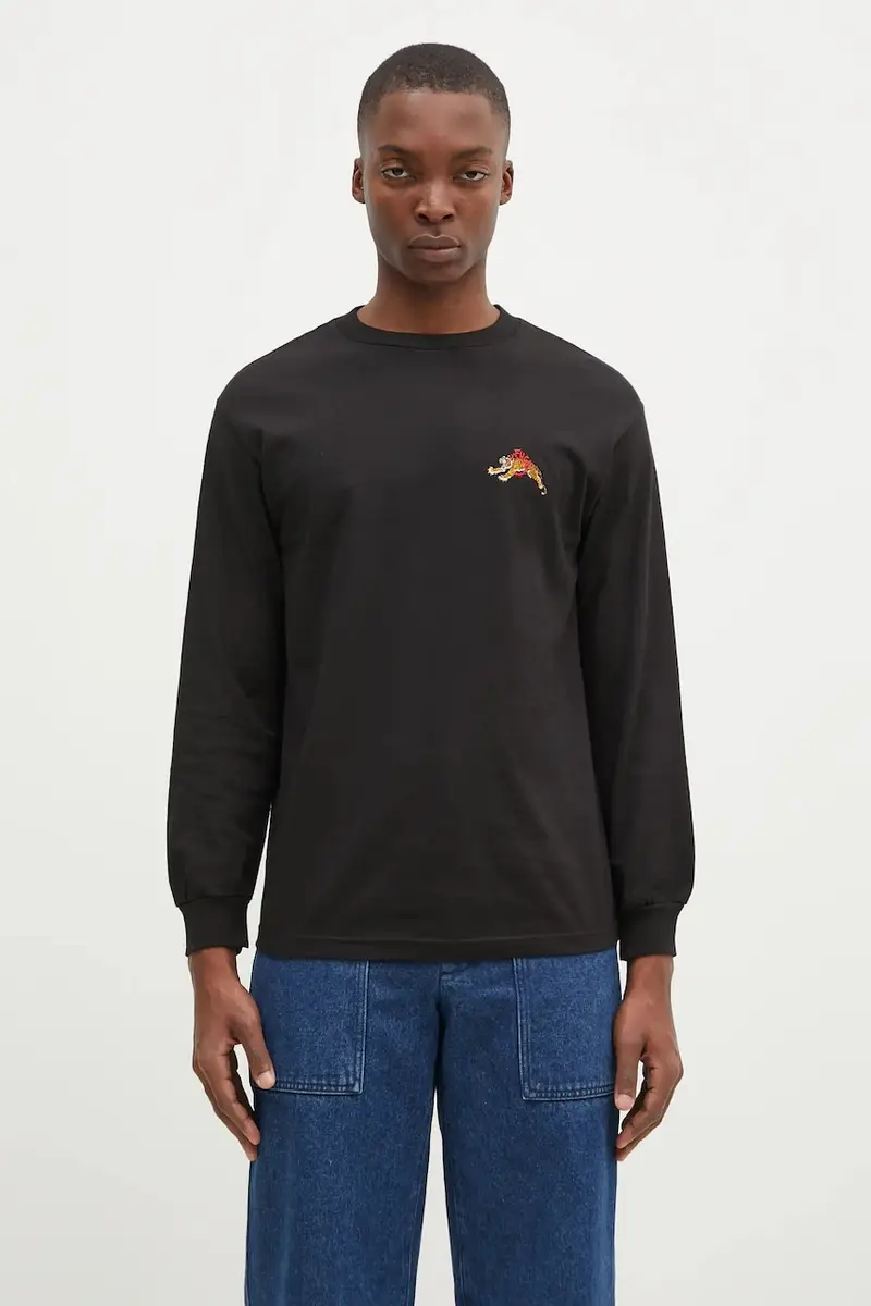 top a maniche lunghe in cotone Tim Lehi colore nero 24FW-WMT-LT01