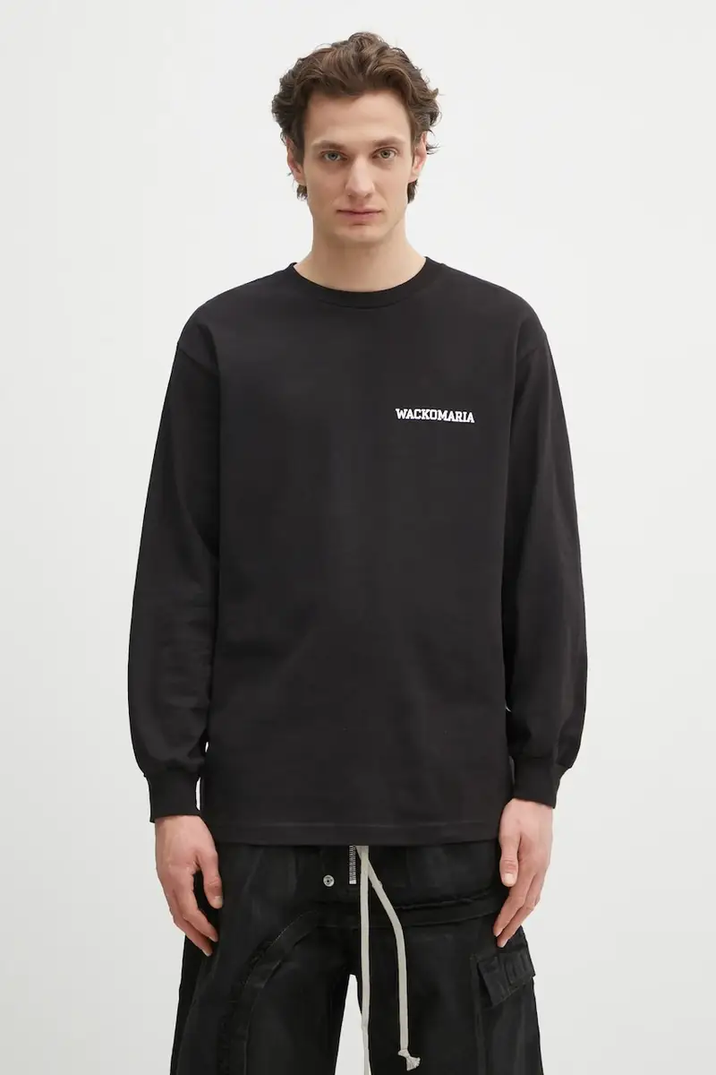 top a maniche lunghe in cotone x Keith Haring colore nero KH.WM.LT01