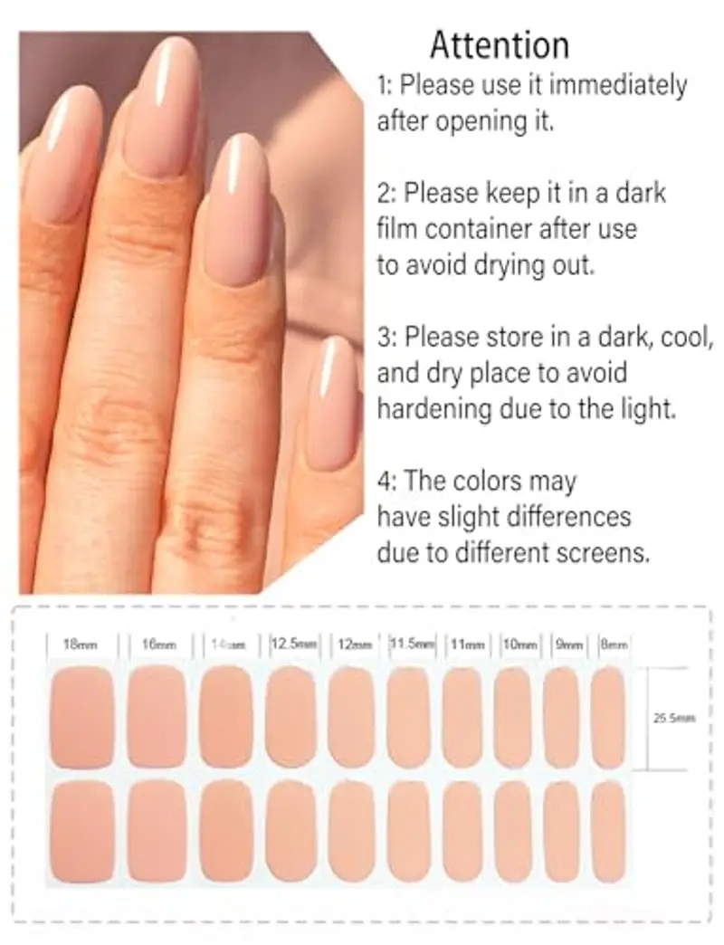 Wahrshei Unghie Gel Adesive UV | Bude Smalto Adesivo Gel UV | 20 PCS Pellicola per Unghie Autoadesiva | Adesivi per miniatura 3