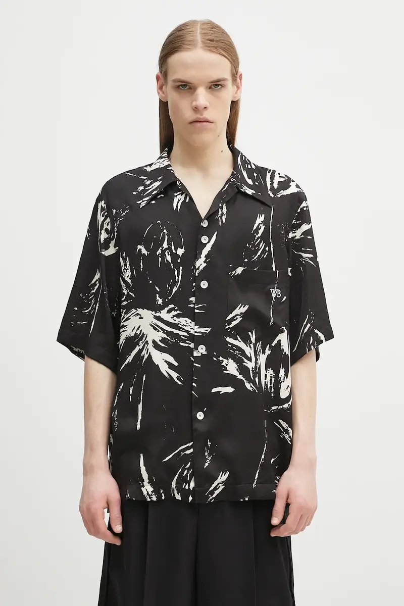 camicia Highlife Bowling colore nero MS25SH08.VI05.9900