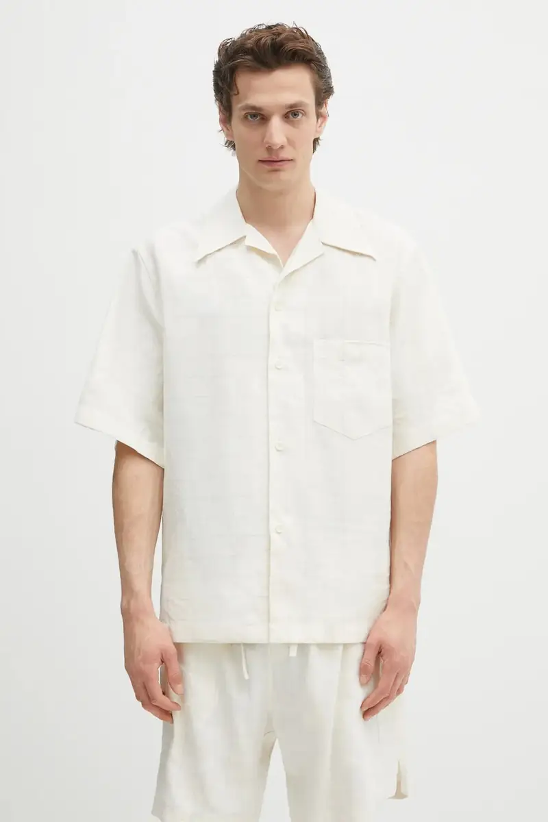 camicia Highlife Bowling uomo colore beige MS25SH08.VI02.0959