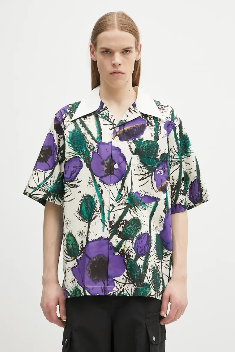 camicia in cotone Highlife Bowling Violetto