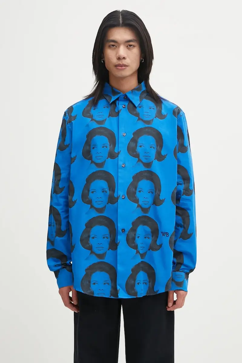 camicia in cotone Selah Shirt uomo colore blu MA25SH05.CO11.599