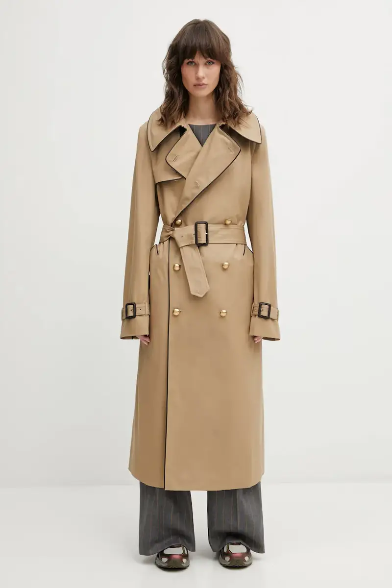 cappotto in cotone Gates Crombie Coat colore beige UA25CO02.CO13.801
