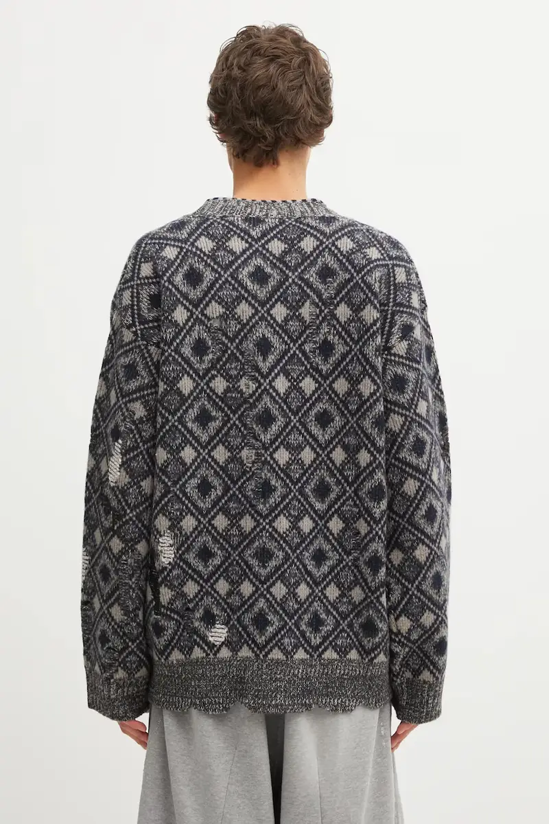 Wales Bonner Cardigan Uomo Grigio 3941585 miniatura 3