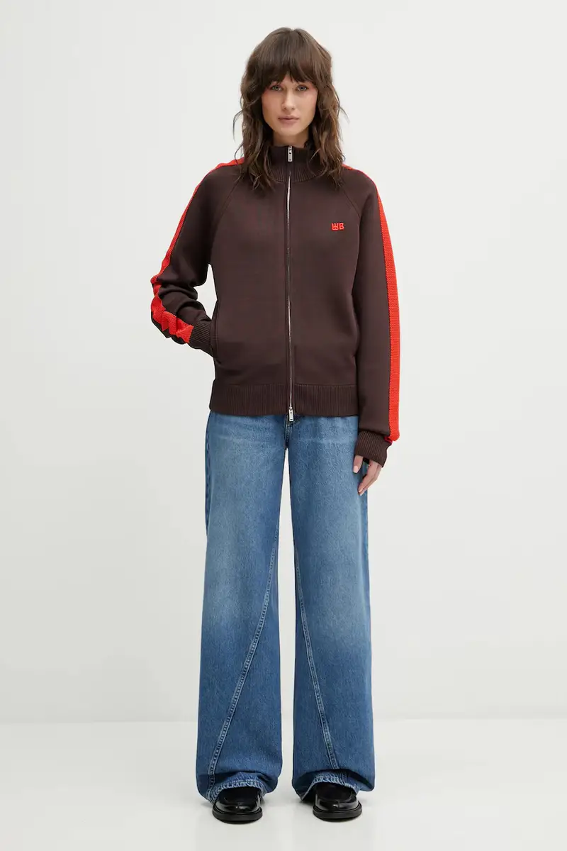 Wales Bonner Top Donna Marrone 3906068 miniatura 5