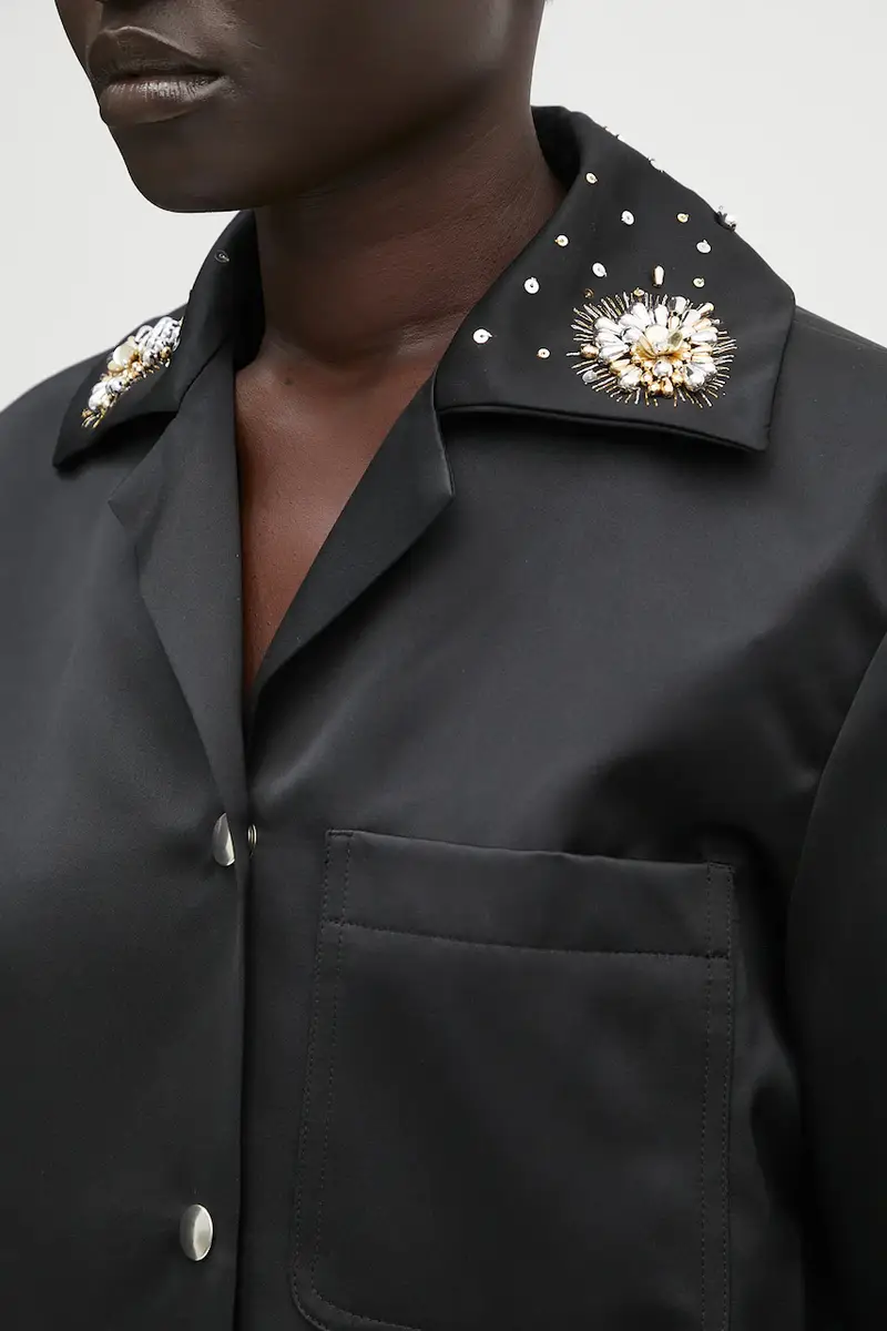 giacca Flora Jacket Nero miniatura 4